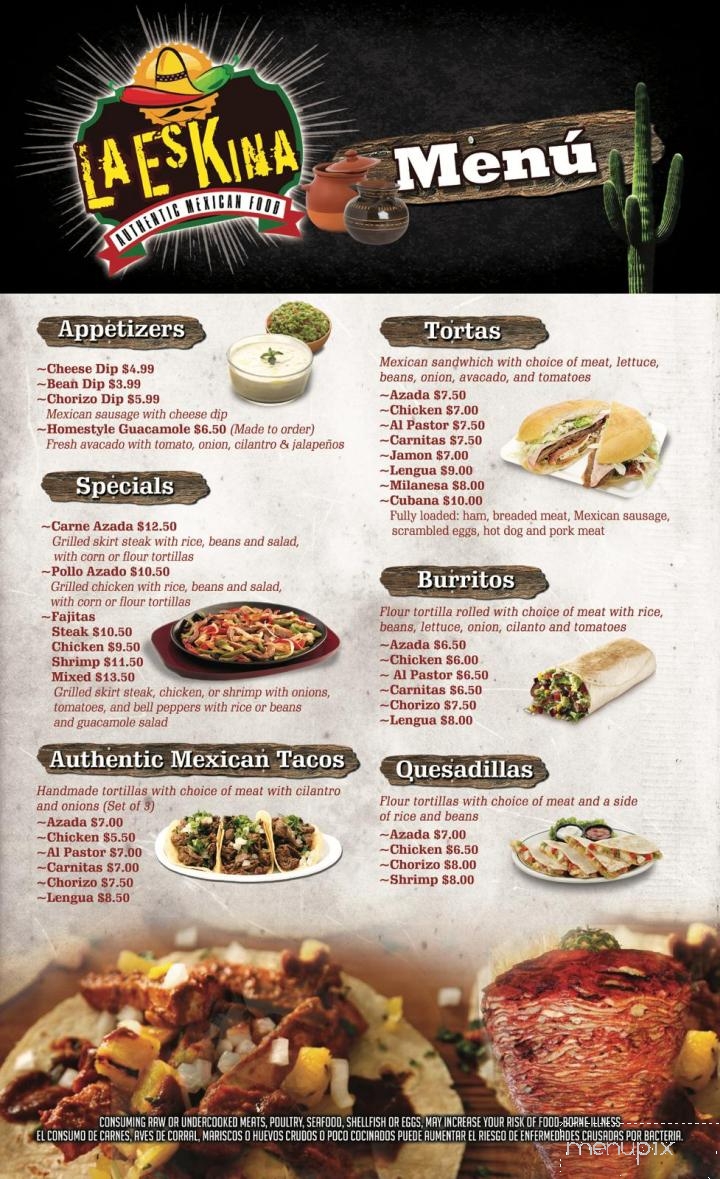 Taqueria La Eskina - Monticello, GA menu_pic
