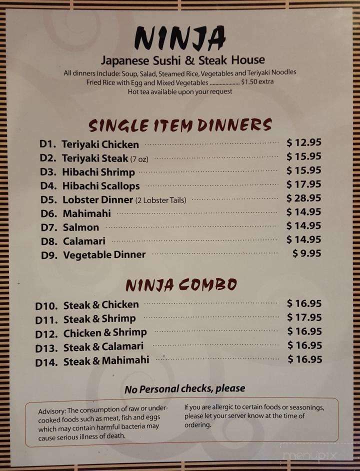 Ninja Japanese Sushi & Steakhouse - Macon, GA