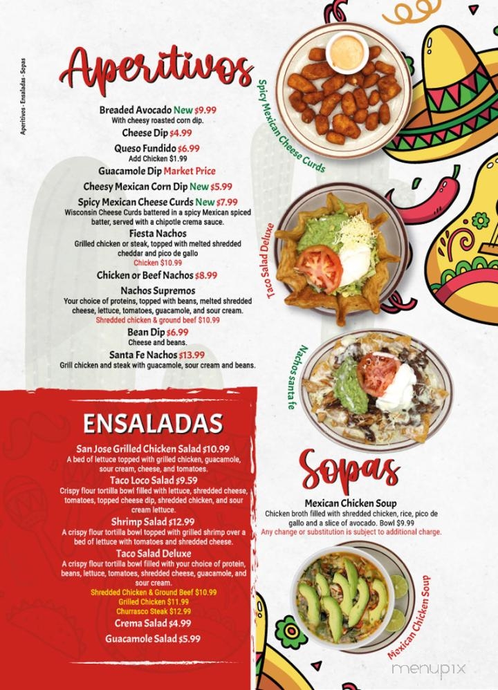Fiesta Mexicana Cary - Raleigh, NC menu_pic