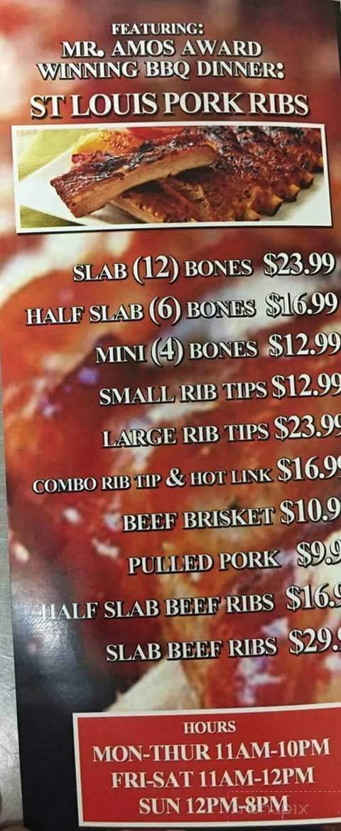 Amos & Amos BBQ - Minneapolis, MN menu_pic