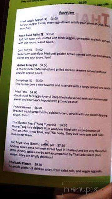 Thai Lada - Austin, TX menu_pic