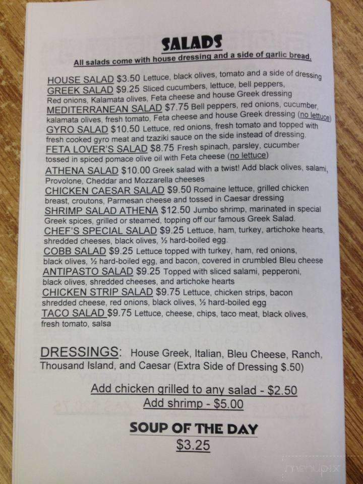 Pizza Athena - Palmer, AK menu_pic