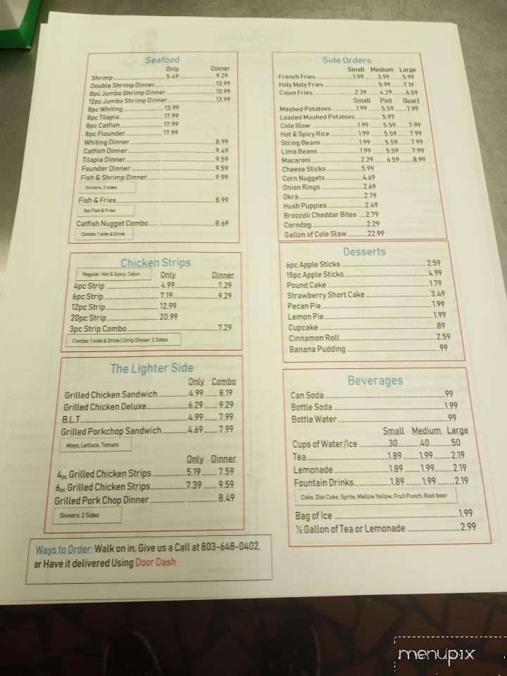 Little Howies - Aiken, SC menu_pic