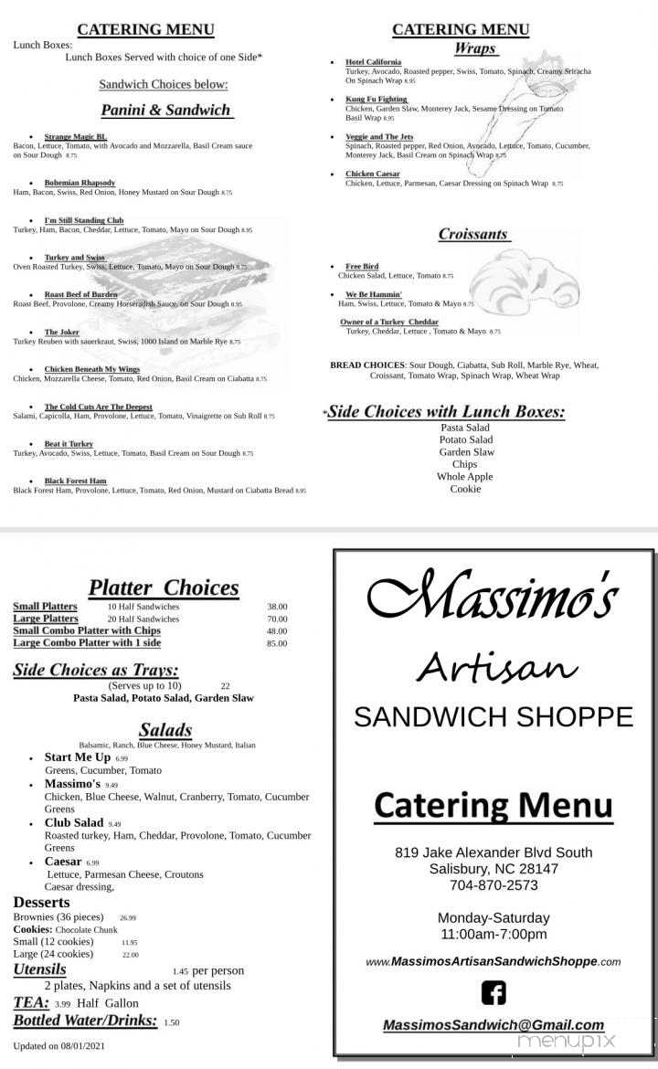 Massimo's Artisan Sandwich Shoppe - Salisbury, NC