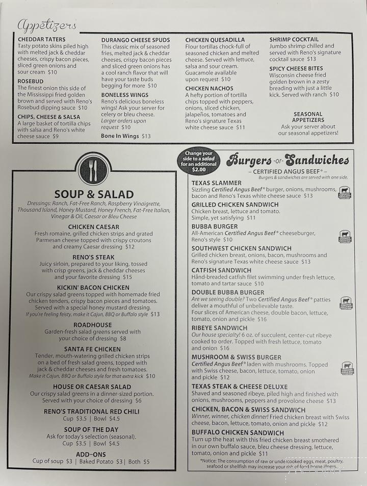 Reno's Of Wise - Wise, VA menu_pic