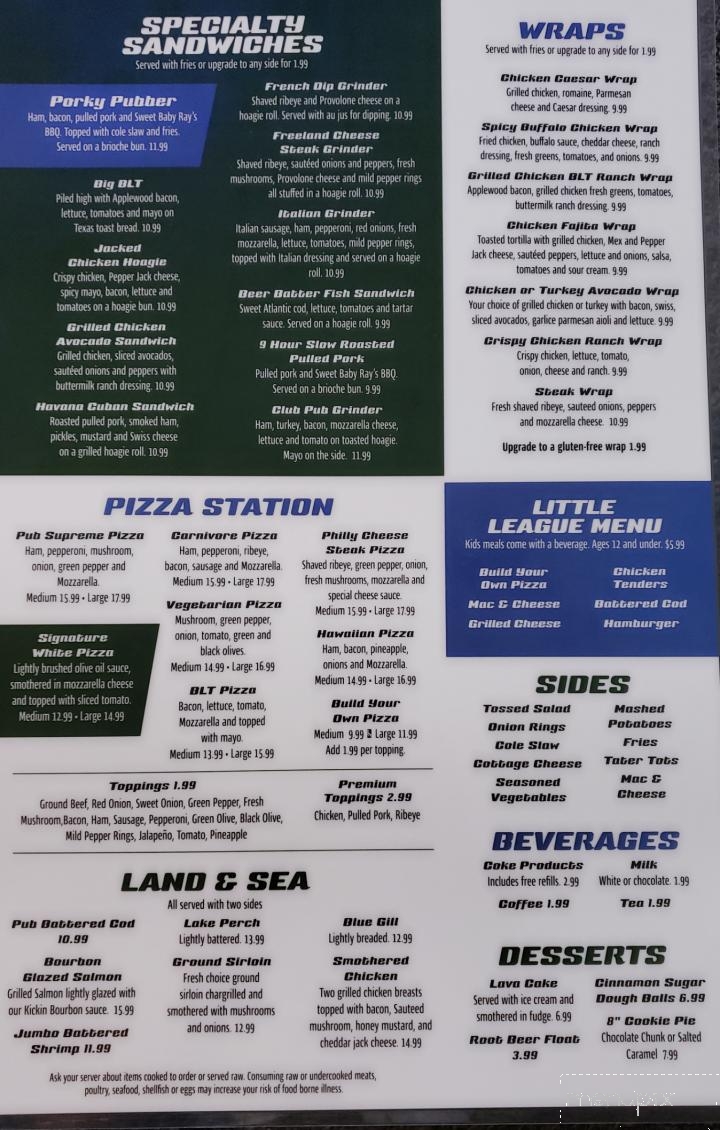 2nd St. Sports Pub - Freeland, MI menu_pic