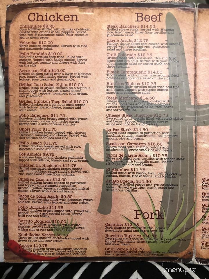 Los Amigos - Lancaster, OH menu_pic
