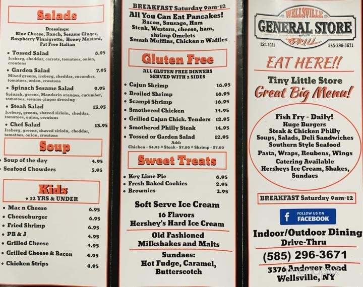 Wellsville General Store & Grill - Wellsville, NY menu_pic