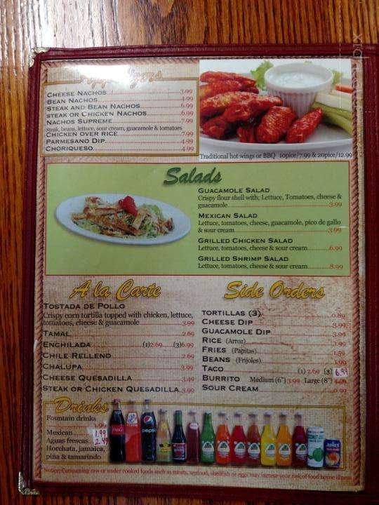 El Rinconcito - Statesboro, GA menu_pic