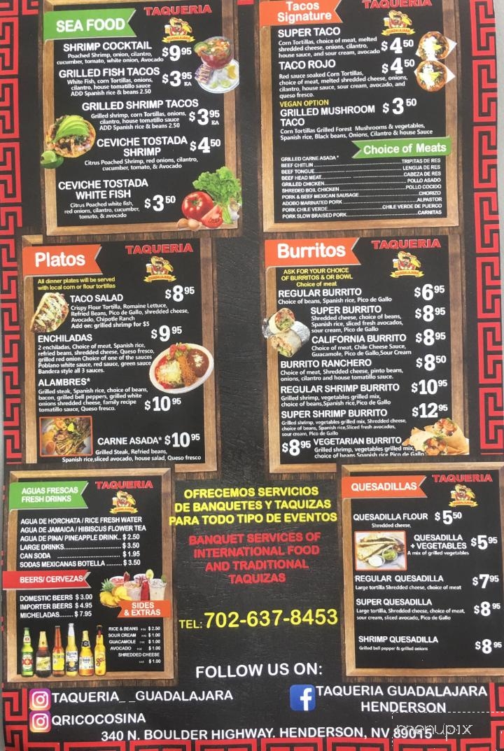 Taqueria Guadalajara - Henderson, NV menu_pic