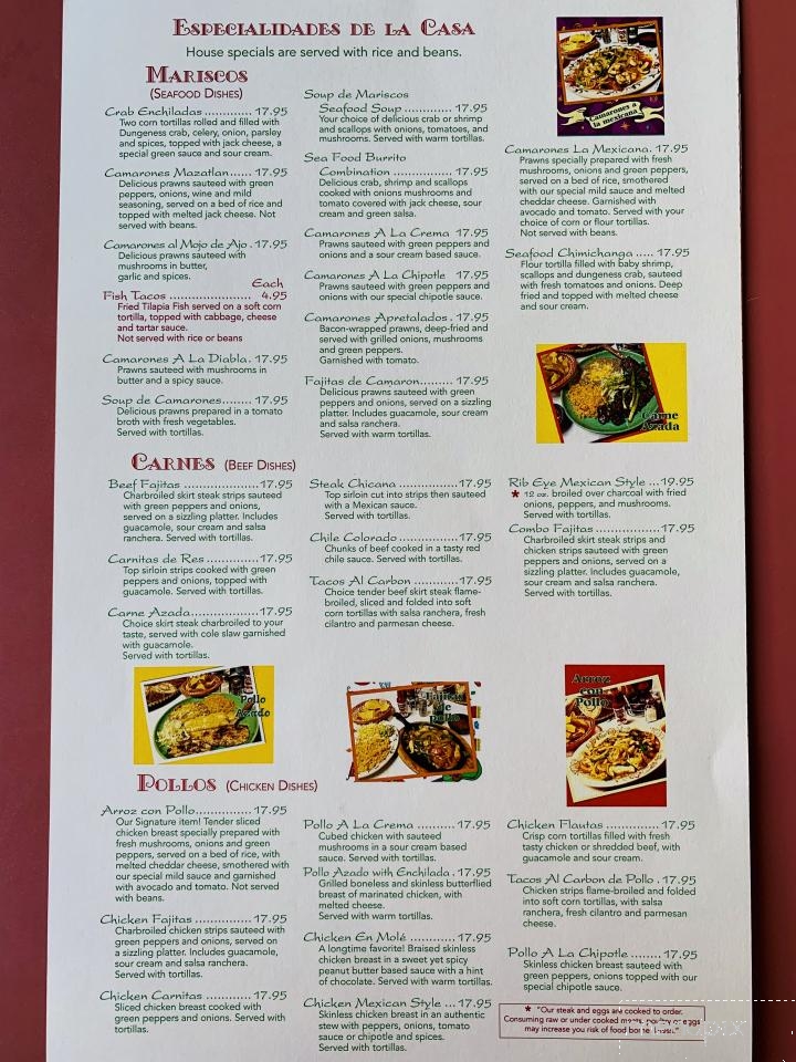 Rancho Alegre - Deer Park, WA menu_pic