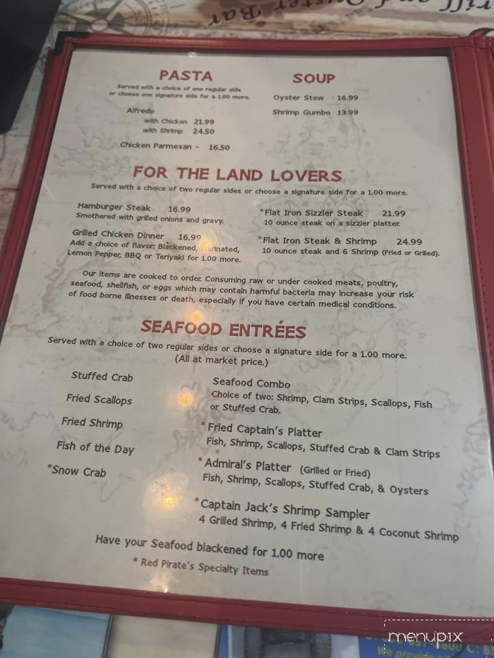 Red Pirate Family Grill - Eastpoint, FL menu_pic