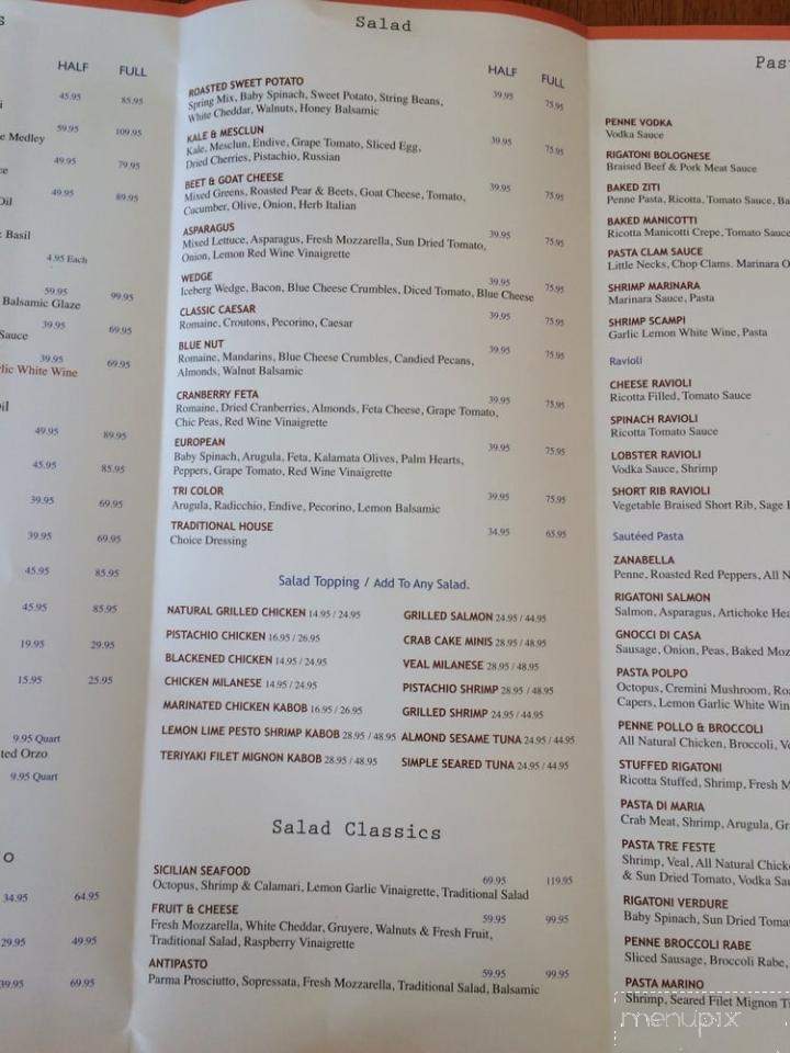 Rosario's Trattoria - Midland Park, NJ menu_pic