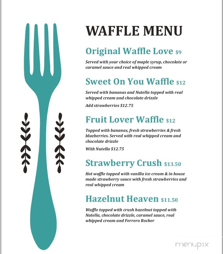 Waffle Love - Halifax, NS menu_pic