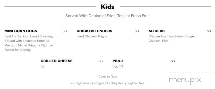 Crossbar - New York, NY menu_pic