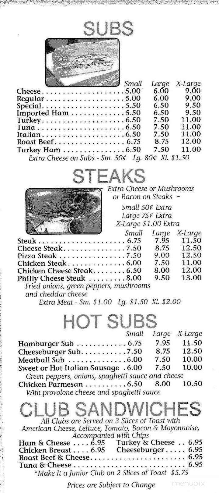 Lucy's Pizza & Restaurant - Wilmington, DE menu_pic