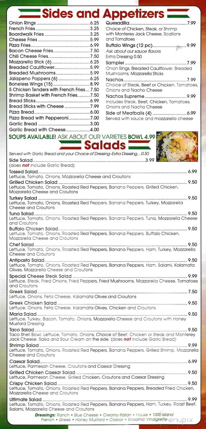 Maria & Sal's - Fayetteville, PA menu_pic
