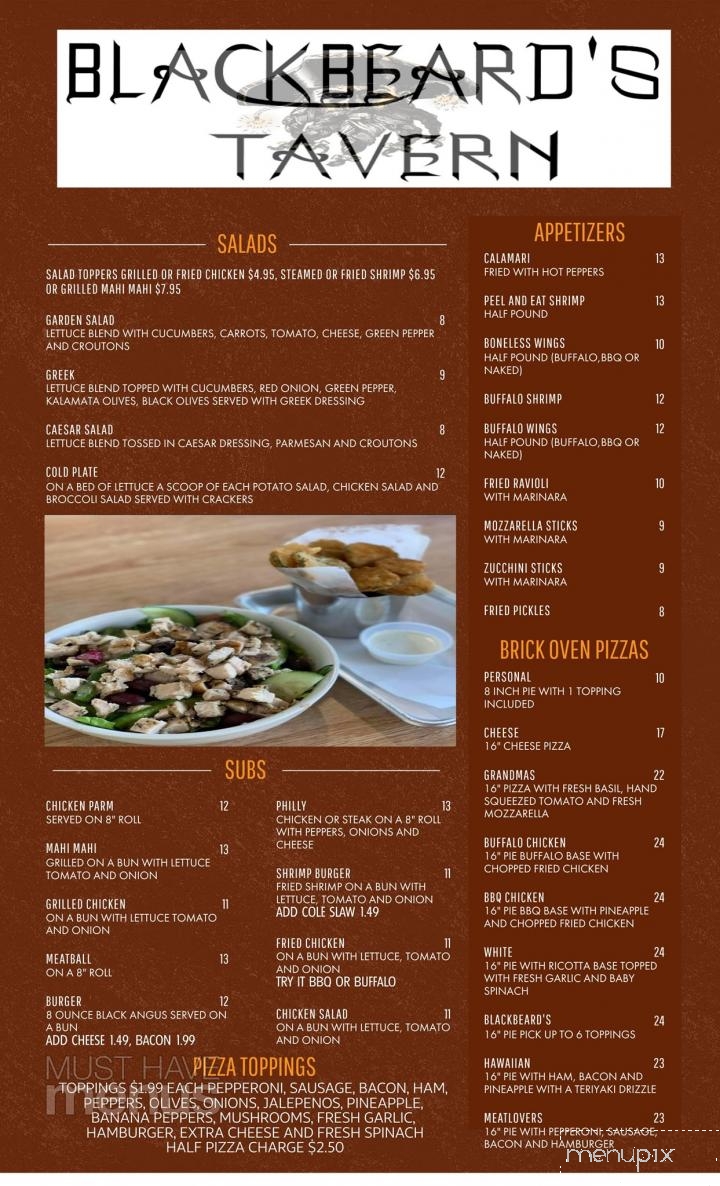 Blackbeard's - Bath, NC menu_pic
