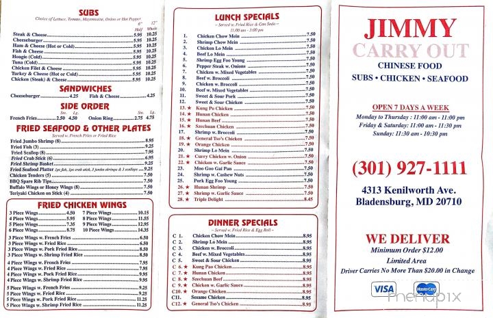Jimmy's Carryout - Bladensburg, MD