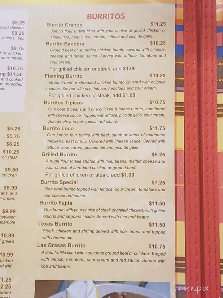 Las Brasas - Berlin, WI menu_pic