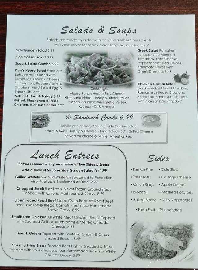 Dan's Restaurant - Orlando, FL menu_pic