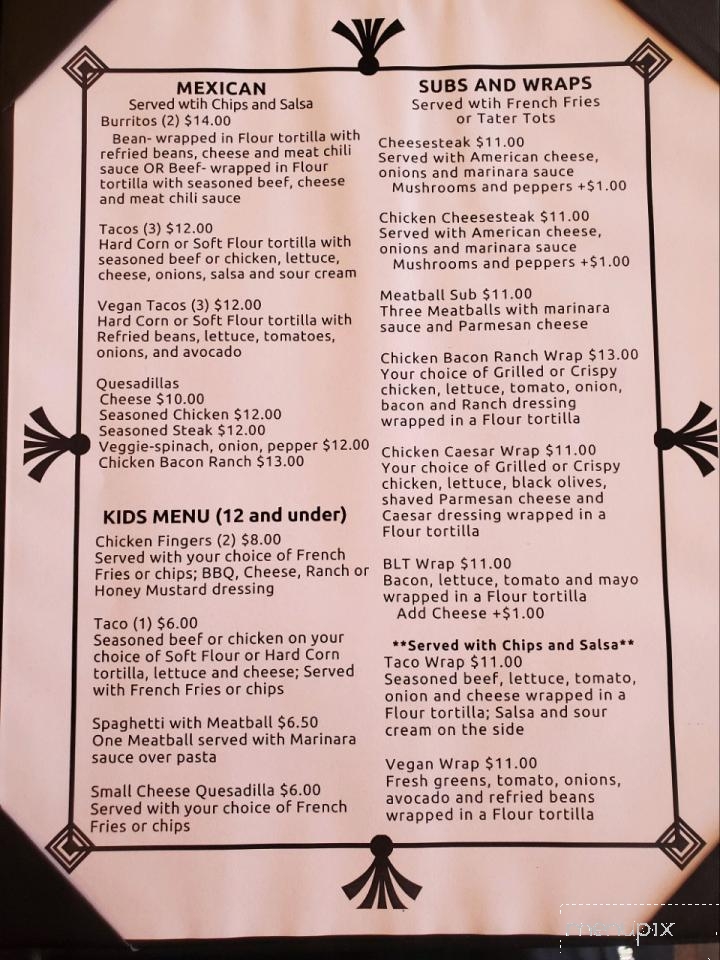 Main Street Moonshine - Schuylkill Haven, PA menu_pic