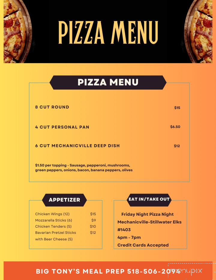 Big Tony's Meal Prep - Mechanicville, NY menu_pic