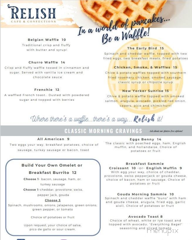 Relish Cafe and Confections - Elkhart, IN menu_pic