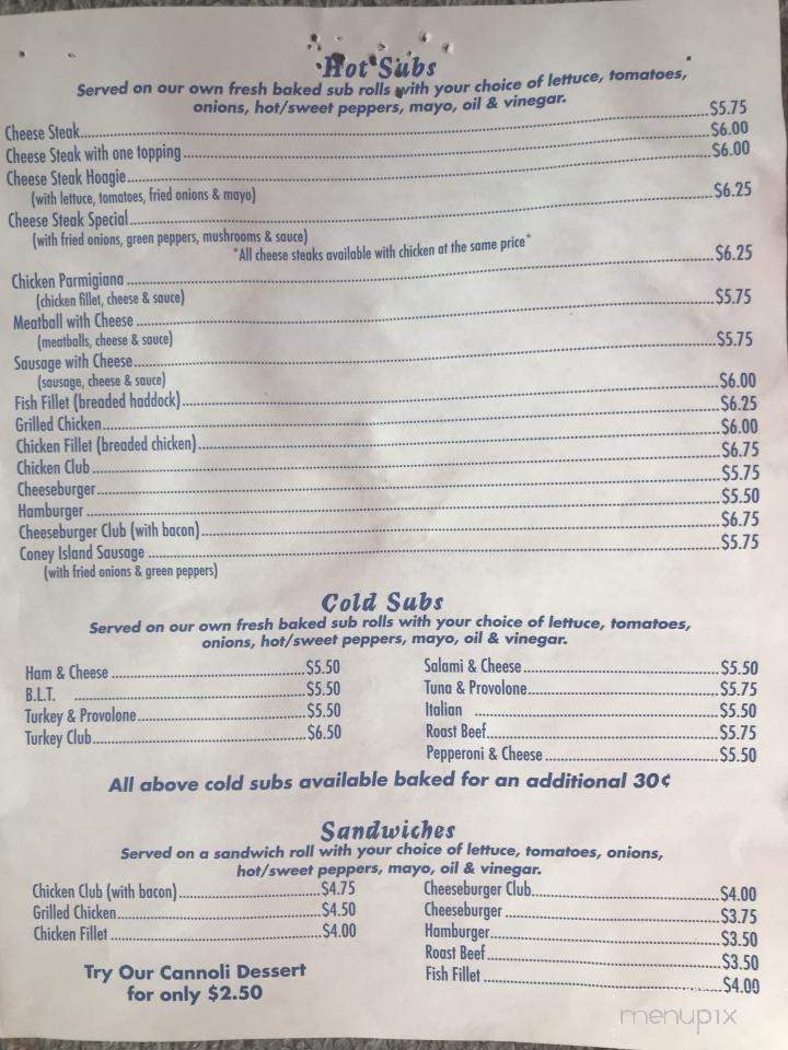 Chris's Original Pizza - Liverpool, PA menu_pic