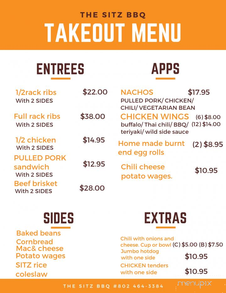 The Sitzmark - Wilmington, VT menu_pic