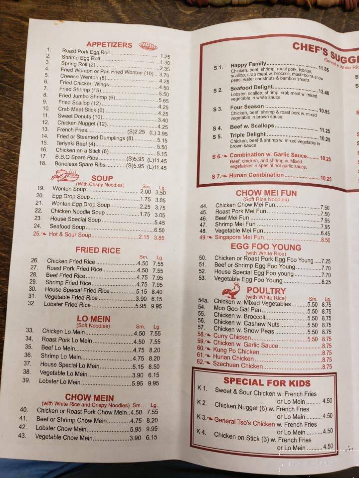 China Star - Millersburg, PA menu_pic