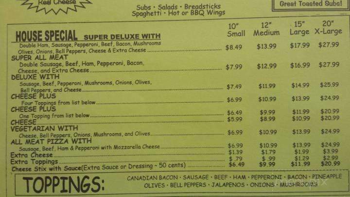 Pizza To Go - Benton, TN menu_pic