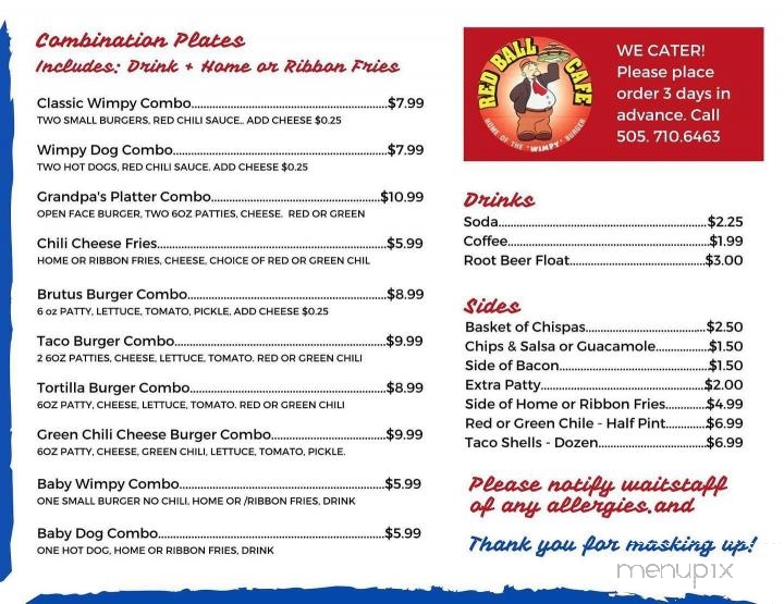 Red Ball Cafe - Albuquerque, NM menu_pic