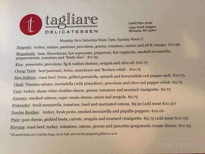 Tagliare Delicatessen - Missoula, MT