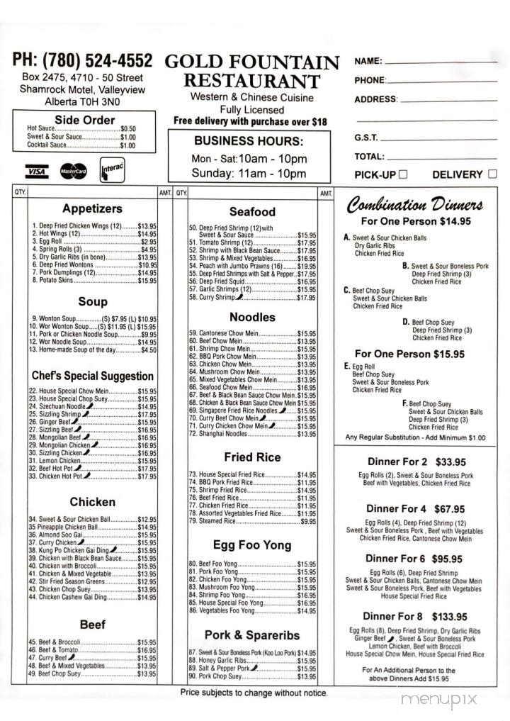 Gold Fountain Restaurant - Valleyview, AB menu_pic