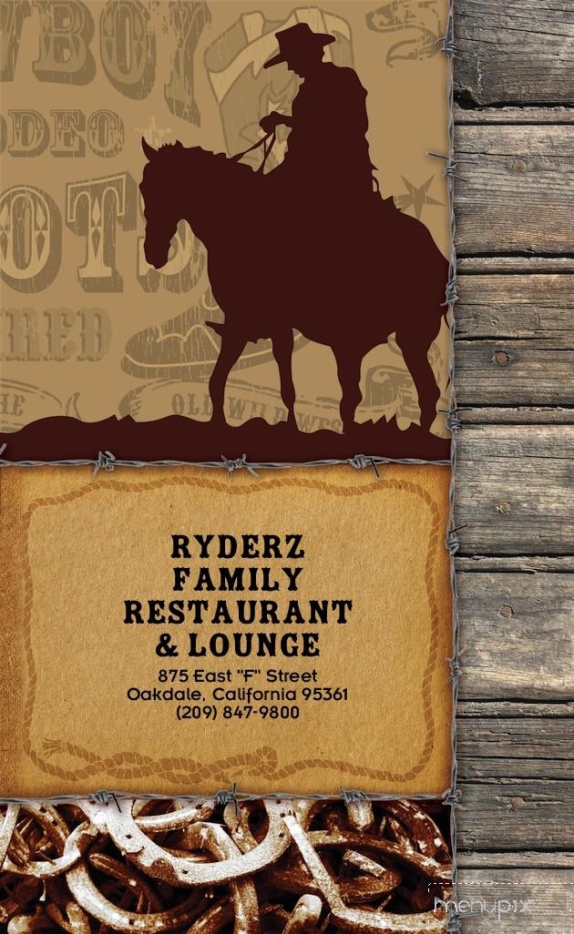 Ryderz Restaurant & Lounge - Oakdale, CA