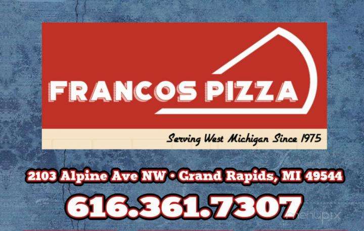 Franco's Pizza - Grand Rapids, MI menu_pic