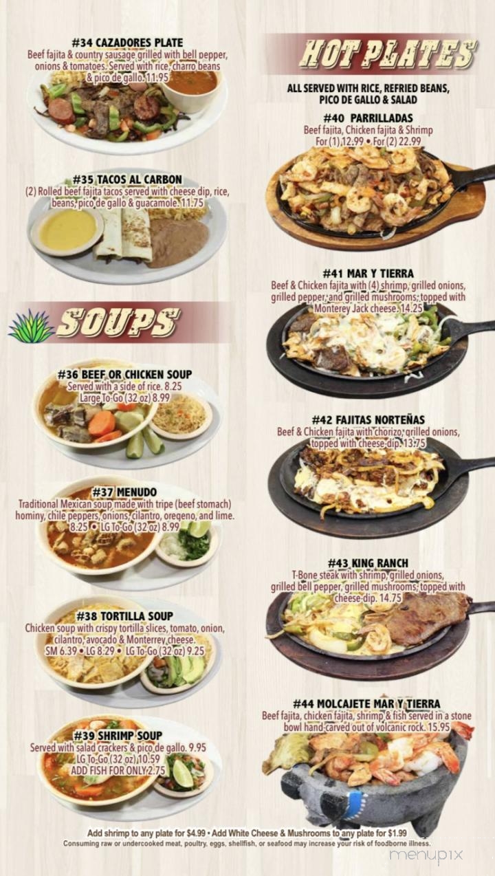 Jalisco Taqueria - Three Rivers, TX menu_pic