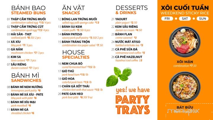 De Viet Kitchen - Houston, TX menu_pic