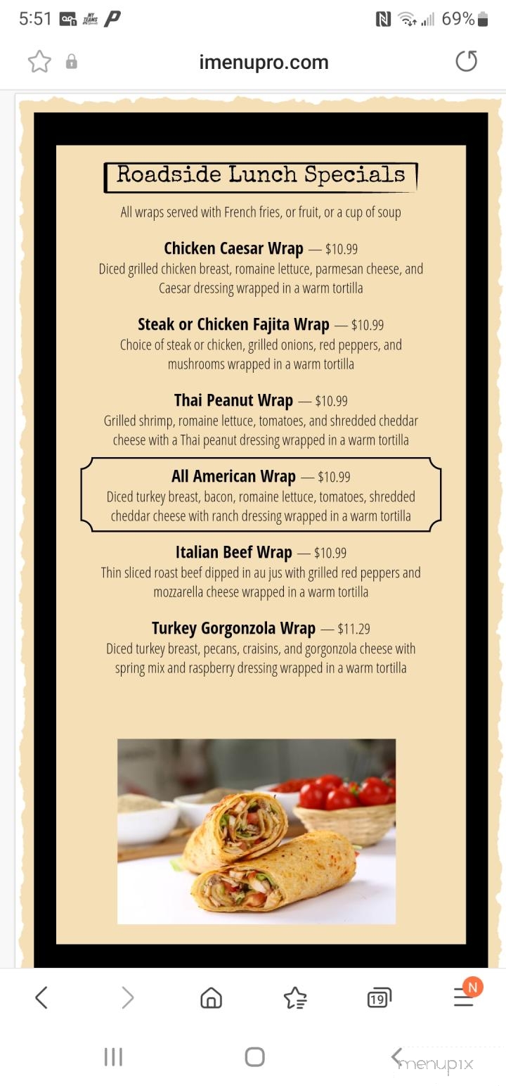 Roadside Bar & Grill - Plymouth, WI menu_pic