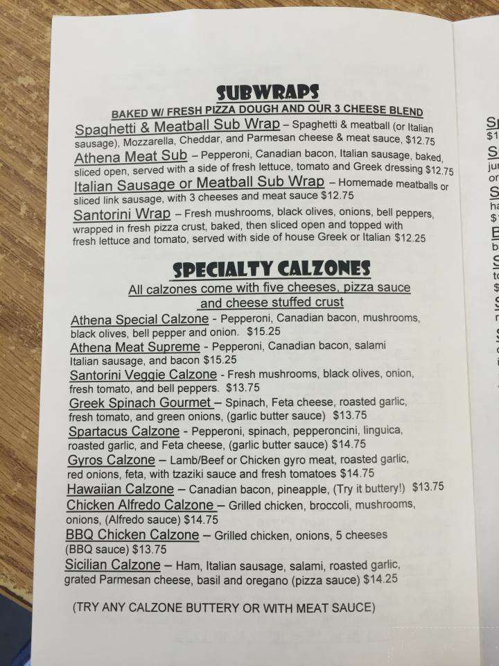Pizza Athena - Palmer, AK menu_pic