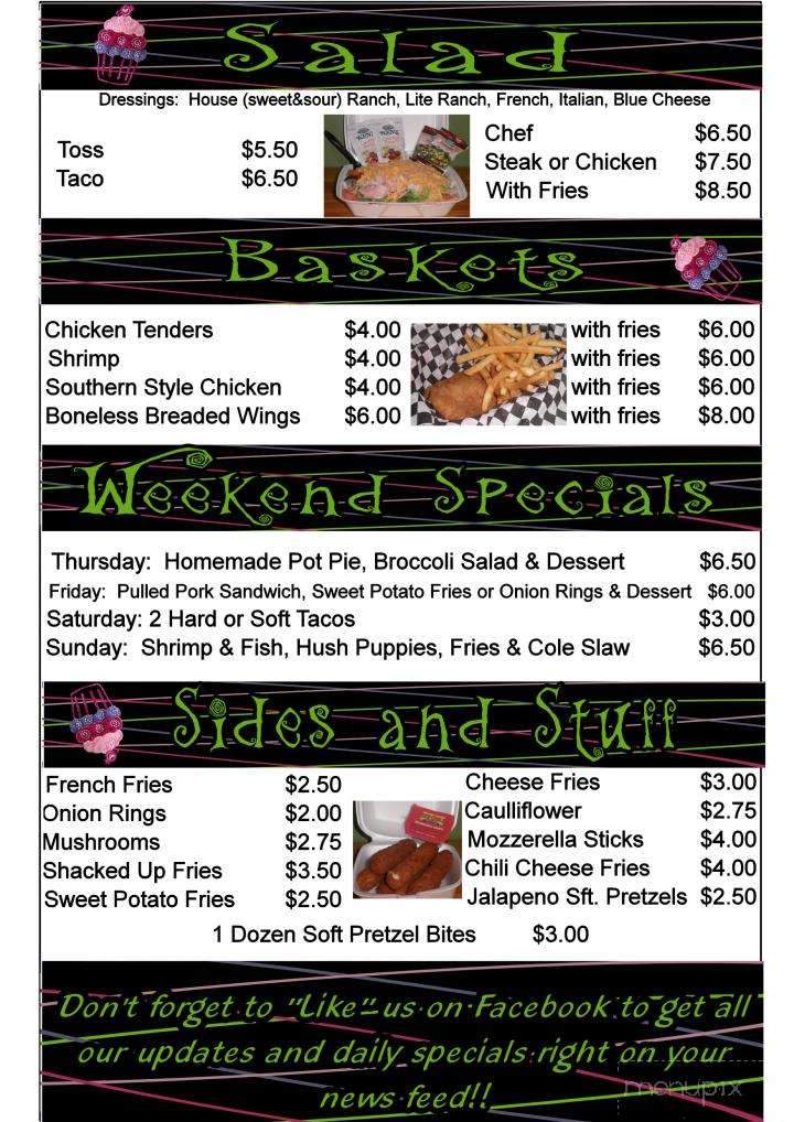 The Sugar Shack - Richfield, PA menu_pic