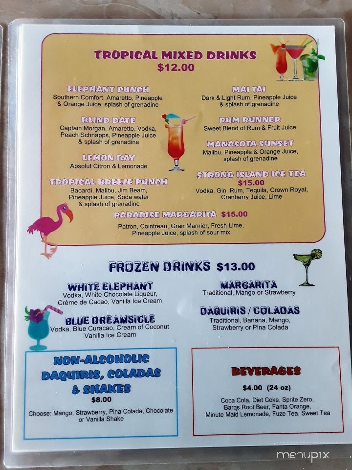White Elephant Pub - Englewood, FL menu_pic