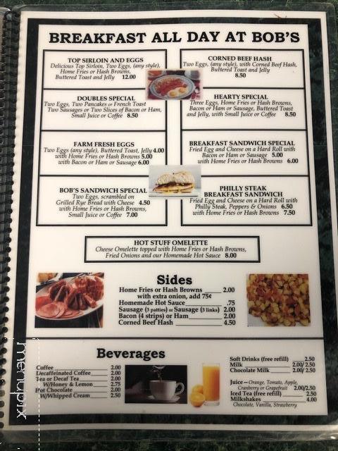 Bob's Diner - Rochester, NY menu_pic
