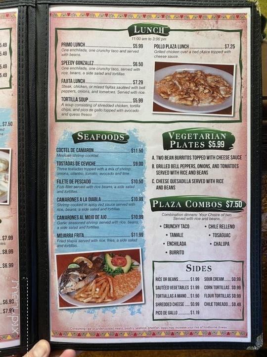La Plaza - Russellville, AR menu_pic