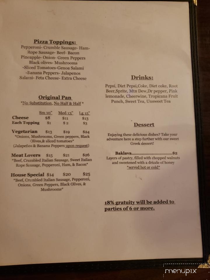 Georgio's Restaurant & Pizza - Manning, SC menu_pic