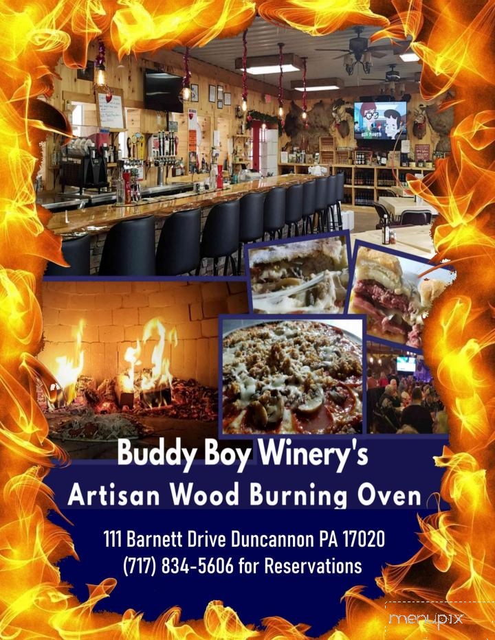 Buddy Boy Winery - Duncannon, PA menu_pic