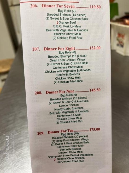 Double Happiness Chinese Restaurant - Midland, ON menu_pic