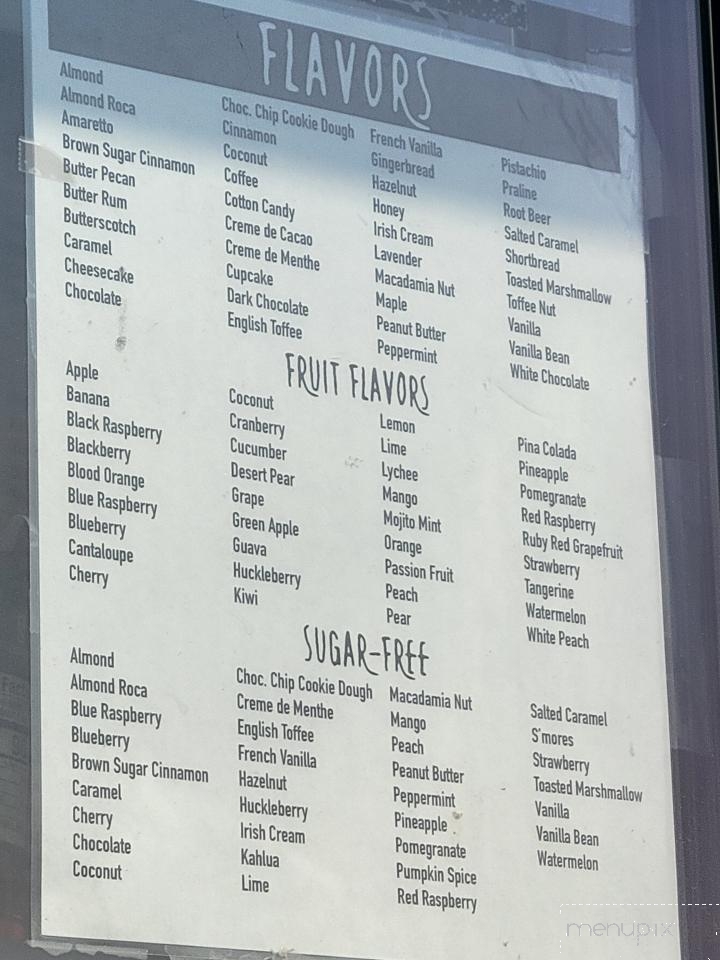 Monster's Mochas - Montesano, WA menu_pic