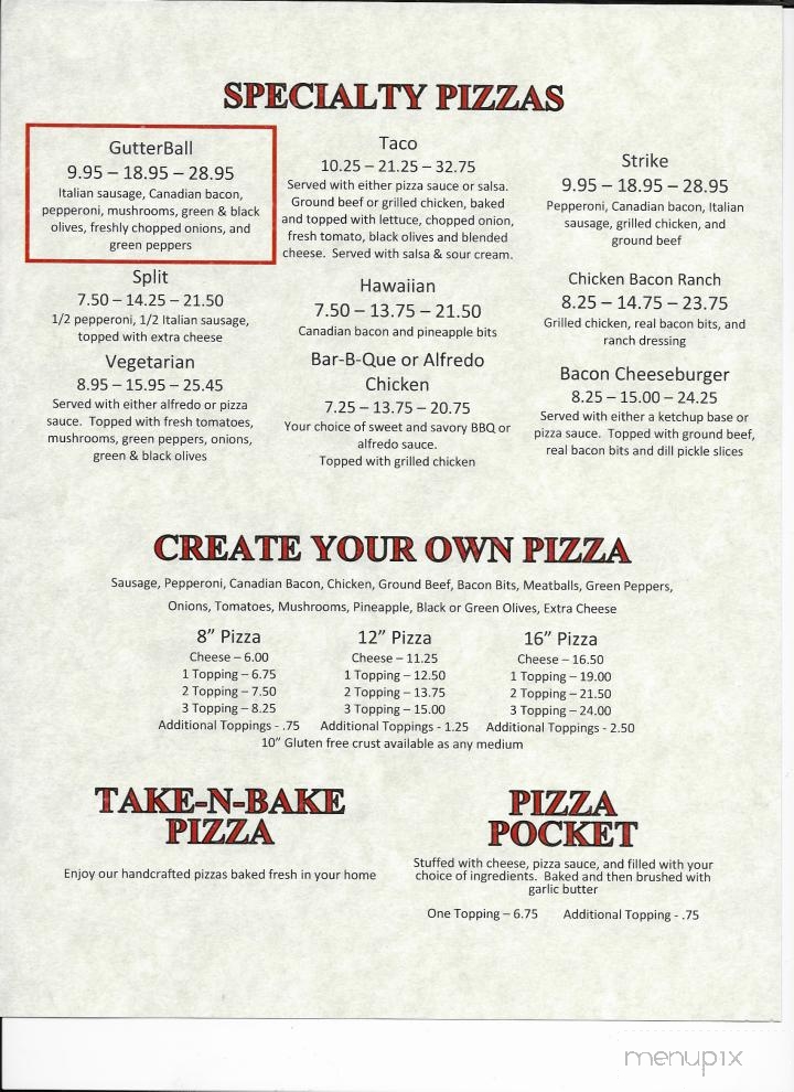 Isle Bowl & Pizza - Isle, MN menu_pic